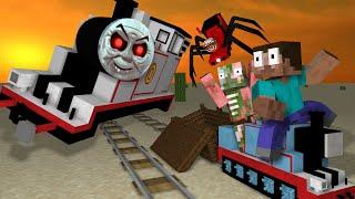 Minecraft Mobs : TIMOTHY GHOST AND CHOO CHOO CHARLES ATTACK - Minecraft Animation