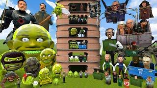 TALLGRASS LIN GANG MELON FAMILY vs SKIBIDI DUMPSTERS SPARTAN KICKING Garry's Mod