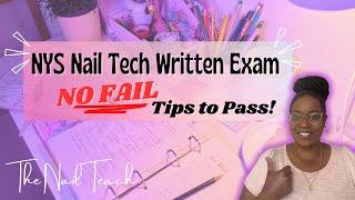 NYS NAIL TECH WRITTEN EXAM | NO FAIL tips to passing your boards | NYS Nail Practical Exam tips