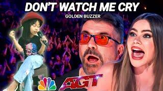 Golden Buzzer | The judges Shocked filipino Baby singing "Don't Watch Me Cry" | AGT | Auditions