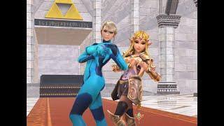 [MMD] Deep Blue Town (Zelda and Samus In the Temple Of Time)