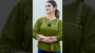 Best fancy Multi-Colour Cotton Regular Fit Embroidered Summer Tops Under 455 Rupees #shorts