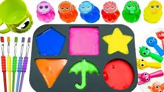 Satisfying Video l DIY How To Make 6 Color Oddly Glitter Sprunki Stars into Rainbow Super FORM ASMR