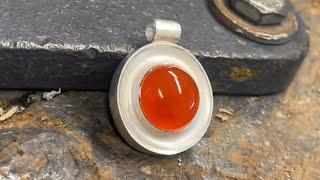 How to Bezel Set A Cabochon Stone in a Silver Roman Style Pendant