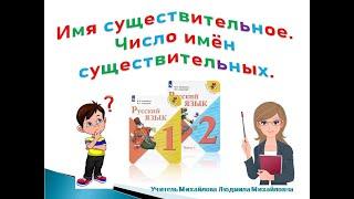 "Число имён существительных". Русский язык 1-2 класс. Учитель Михайлова Людмила Михайловна