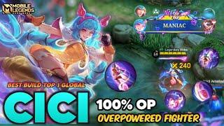 Maniac !! New Hero Cici Best Skill Combo ~ Best Build Top 1 Global Cici | MLBB