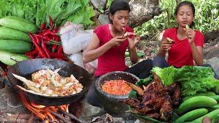 Cooking Chicken wings with Cucumber Salad and Peppers sauce for dinner ideas - My Natural Food ep 34