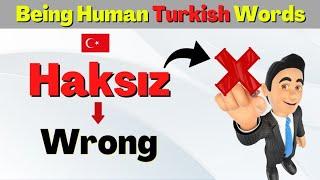 Being Human Turkish Words for Daily use - Learn Turkish Words ANIMATED