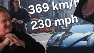 Enzo London to Le Mans 369 km/h (229 mph) at TOP SPEED, NO to  McLaren F1. F40, F50 +1 kg gold chain