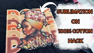 SUBLIMATION ON 100% COTTON | HTVRONT SUBLIMATION VINYL FOR DARK FABRIC | HACK | FOR BEGINNERS