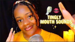 ASMR - Mouth Sounds I Created  (Smearing + Sticky Tape ASMR)