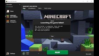 3 Ways To Fix Minecraft Launching the game failed | Your Java Runtime is incompatible