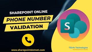 Phone Number Column Validation in SharePoint | Validate a Phone Number column in SharePoint List