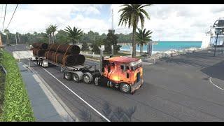 Caribbean map with the updated Cat C15 Acert of slav jerry! - ATS / American Truck Simulator 4K PNG