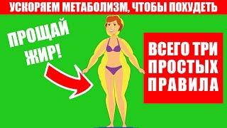 Как УСКОРИТЬ МЕТАБОЛИЗМ и ПОХУДЕТЬ. Три Простых Правила