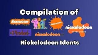 Compilation of Nickelodeon Idents (1977-2024)