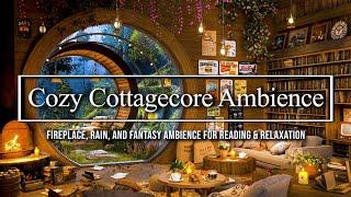 You're Studying in a Forest Cottage While It Rains Outside