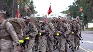 November & Kilo Company March to the EGA Ceremony