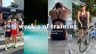 TRAINING FOR CHICAGO MARATHON & A 70.3 IRONMAN // WEEK TWO OF TRAINING!