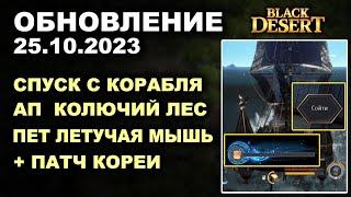 СПУСК С КОРАБЛЯ  АП КОЛЮЧИЙ ЛЕС + КОРЕЯ  Обновление в БДО 25.10.23 (BDO - Black Desert)