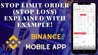 How to Set a Stop Limit Order (Stop Loss) on Binance Mobile App | step by step tutorial | beginners