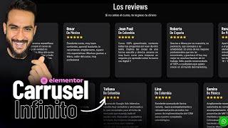 El Carrusel de reseñas que tu página NECESITA | Animación de scroll infinito | Elementor y Wordpress