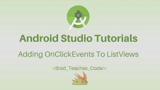 Android Studio Tutorial - Adding OnItemClickListener to ListView