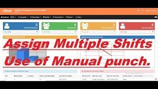 Assign Multiple Shifts to employee & use of Manual punch in realtime web software