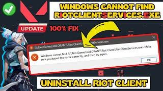 Windows cannot find riotclientservices.exe Make sure you type the name correctly and try again FIX