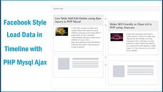 Facebook Style Load Data in Timeline with PHP Mysql Ajax