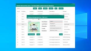 VB.NET (MaterialSkin) Insert Update Delete View and Search Data from SQL Server (Demo Video)