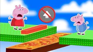 Peppa Pig & Baby George Play OBBY BUT YOU CAN'T JUMP! (Roblox)