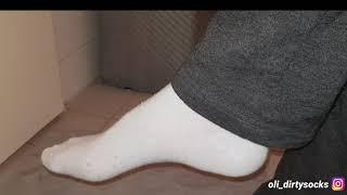 Teen boy dirty white socks