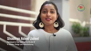 A participant from National Certificate III in Jewelry design and manufacturing course