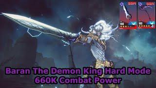 660K COMBAT POWER VS BARAN THE DEMON KING HARD MODE [Solo Leveling: Arise]