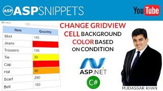 Dynamically change GridView Cell Background Color based on condition in ASP.Net using C#