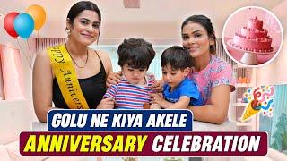 Golu ne kiya  Akele anniversary celebration 