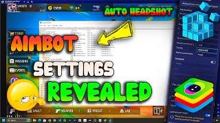 Aimbot Settings Revealed 100% Auto headshot Bluestacks 5 4K |  #freefire  #bluestacks