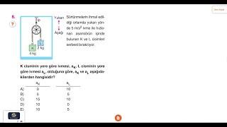 Test 18-Soru-8 | Bilgi Sarmalı 11.Sınıf Fizik Soru Bankası | Eylemsizlik-1