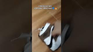 Creasing my JORDAN 1 MOCHAS. #sneakers #sneakerhead #shoes #shoeaddict #fypage #fyp #memes