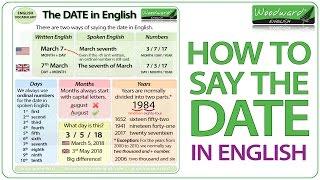 How to say the DATE in English