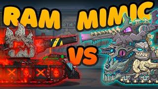 Gladiator Fight: Demonic Ram vs Mimic-Leviathan - Cartoons about tanks