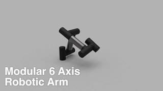 3D Printed 6-DOF Robotic Arm WIP Project Video. Modular Design - uStepper