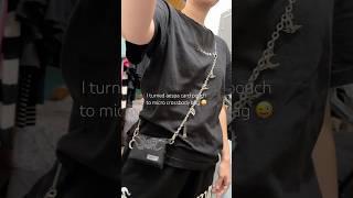 I turned aespa card pouch to micro crossbody bag  #aespa #merch #wallet #diy