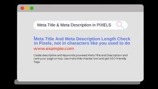 Meta Title & Meta Description Length in "Pixels" not Characters