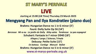 St Mary's Perivale LIVE: Mengyang Pan & Ilya Kondratiev (piano duo)