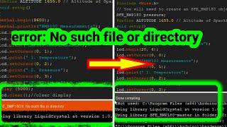 fatal error|| No such file or directory || Error compiling for board Arduino Uno ||Adafruit_BMP085.h