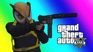 GTA 5 Online Funny Moments - Bat Owl and the Superhero Squad!