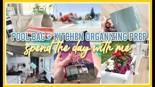 SUMMER BAG ESSENTIALS + KITCHEN ORGANIZATION I SPEND THE DAY WITH ME 2025