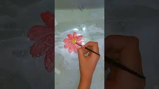 Sameer Art :Glasspainting #drawing flower  